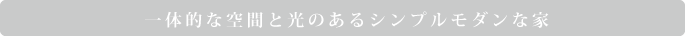 一体t機な空間と光のあるシンプルモダンな家